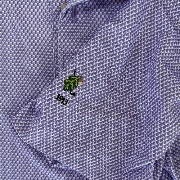 Peter Millar Purple Micro-Pattern Performance Polo - Picture 3 of 3